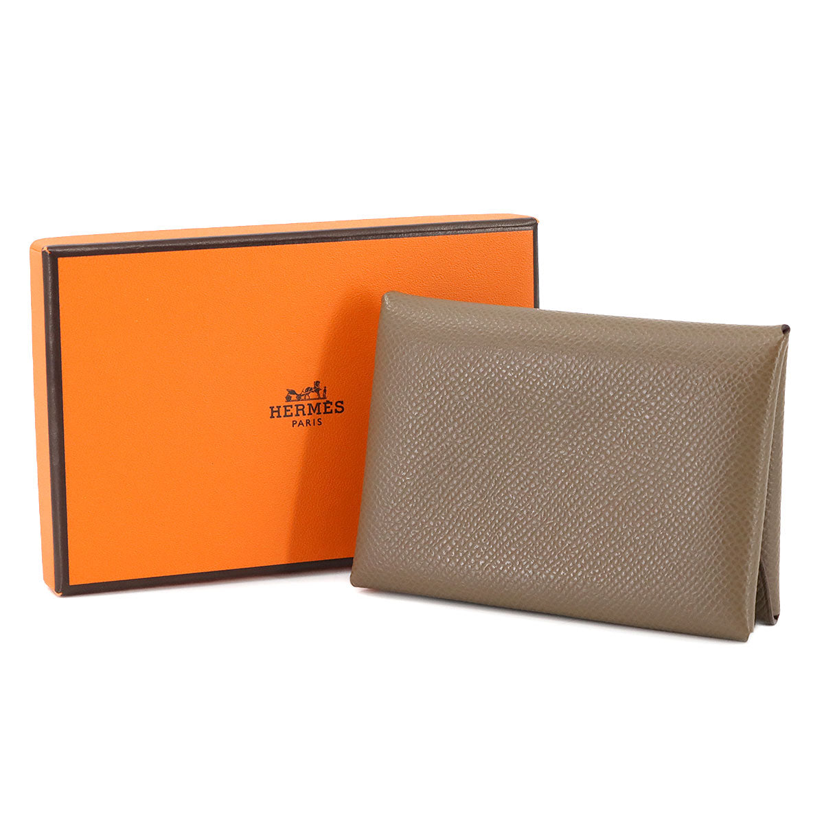 Calvi Duo Card Case Epsom Etoupe W