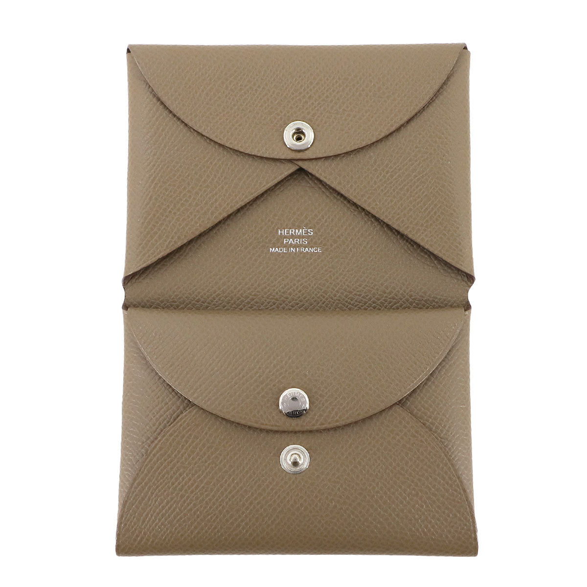 Calvi Duo Card Case Epsom Etoupe W