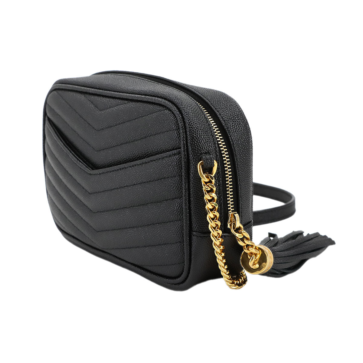 Lou Mini Chain Shoulder Bag Leather Black 618057 Purse