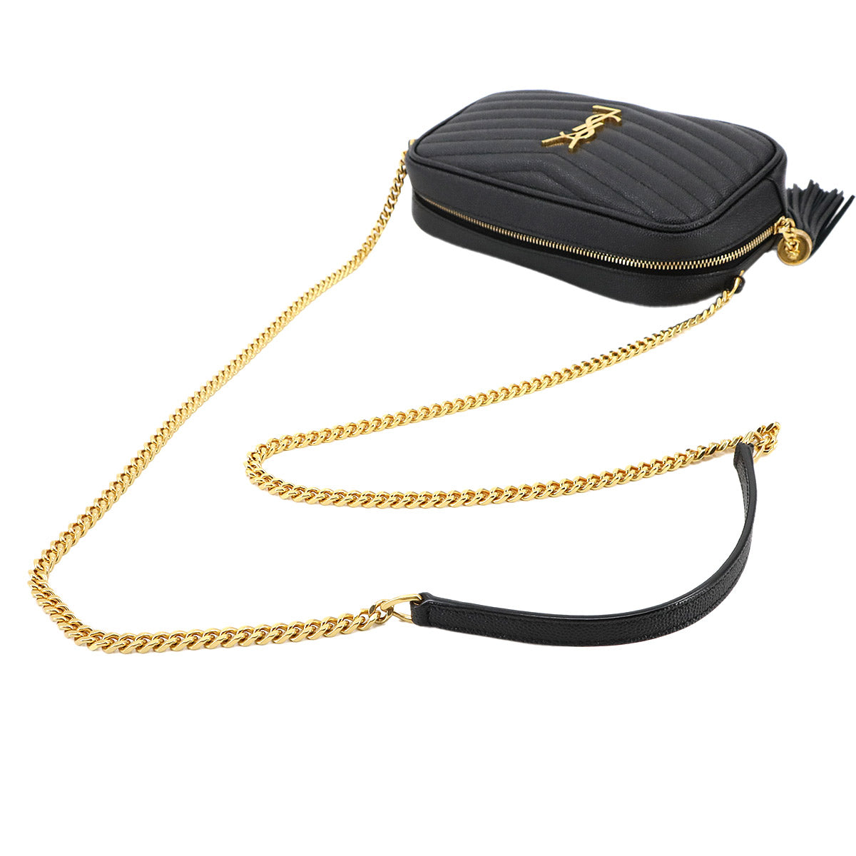 Lou Mini Chain Shoulder Bag Leather Black 618057 Purse