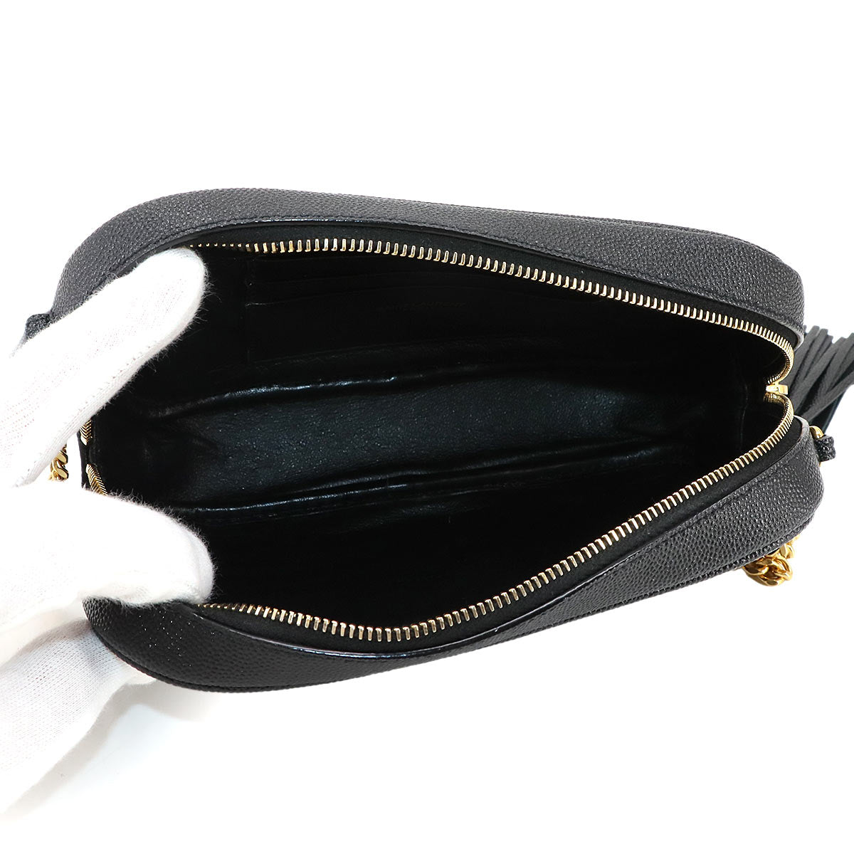 Lou Mini Chain Shoulder Bag Leather Black 618057 Purse