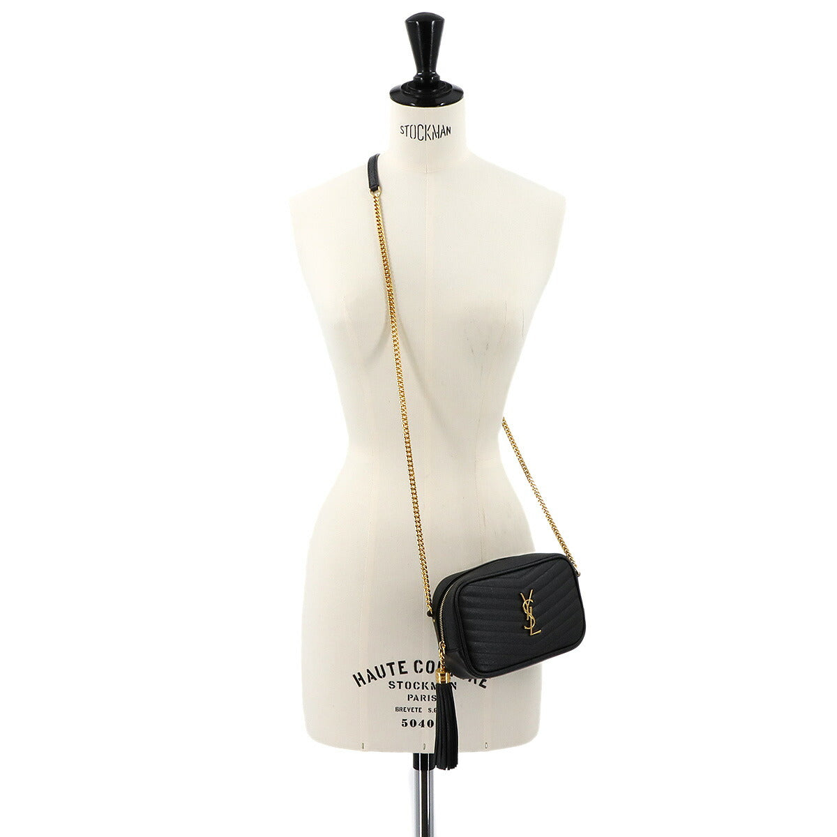 Lou Mini Chain Shoulder Bag Leather Black 618057 Purse