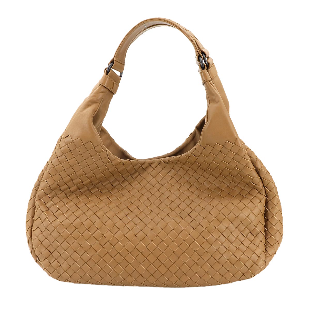 Intrecciato Campana Shoulder Bag Leather Light brown
