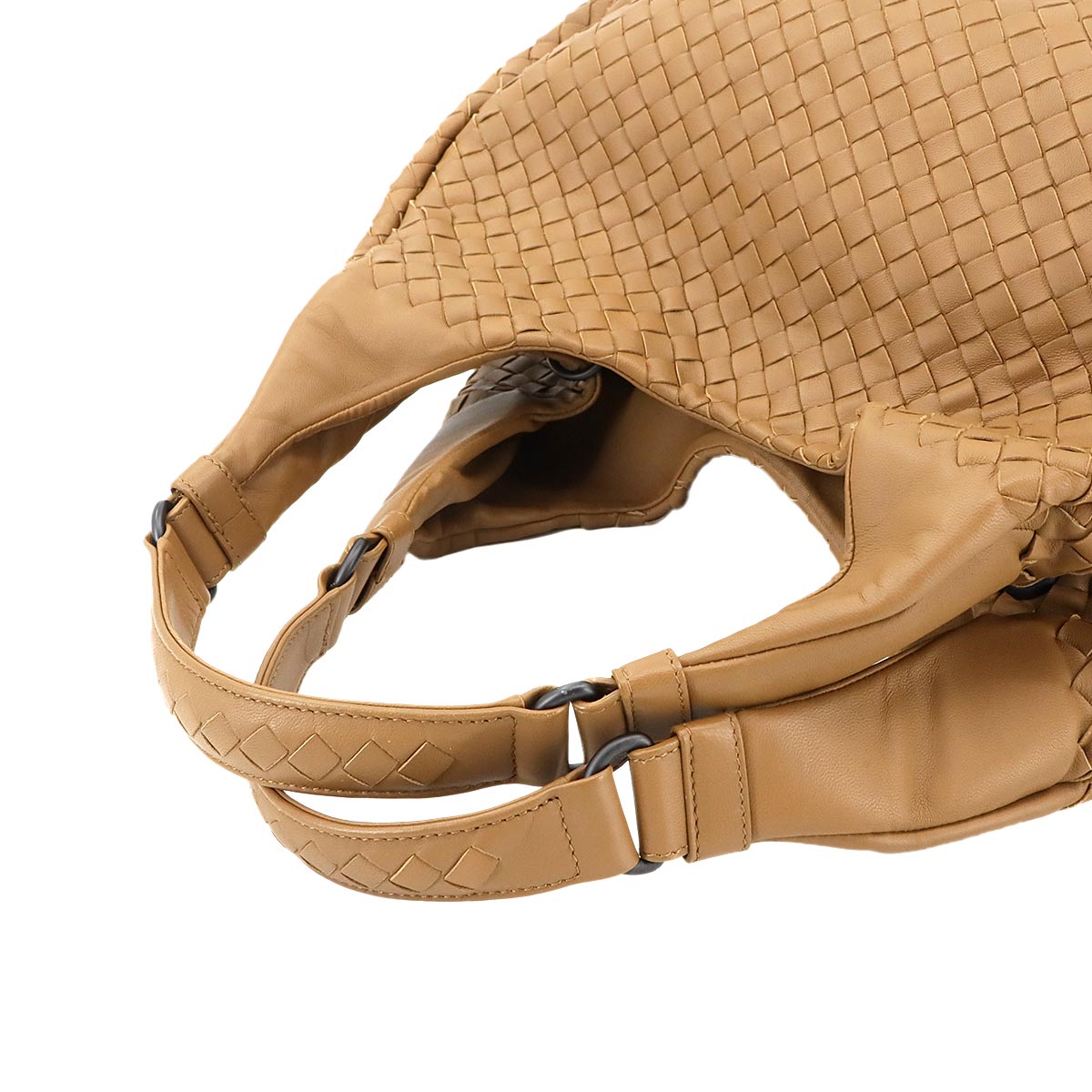 Intrecciato Campana Shoulder Bag Leather Light brown