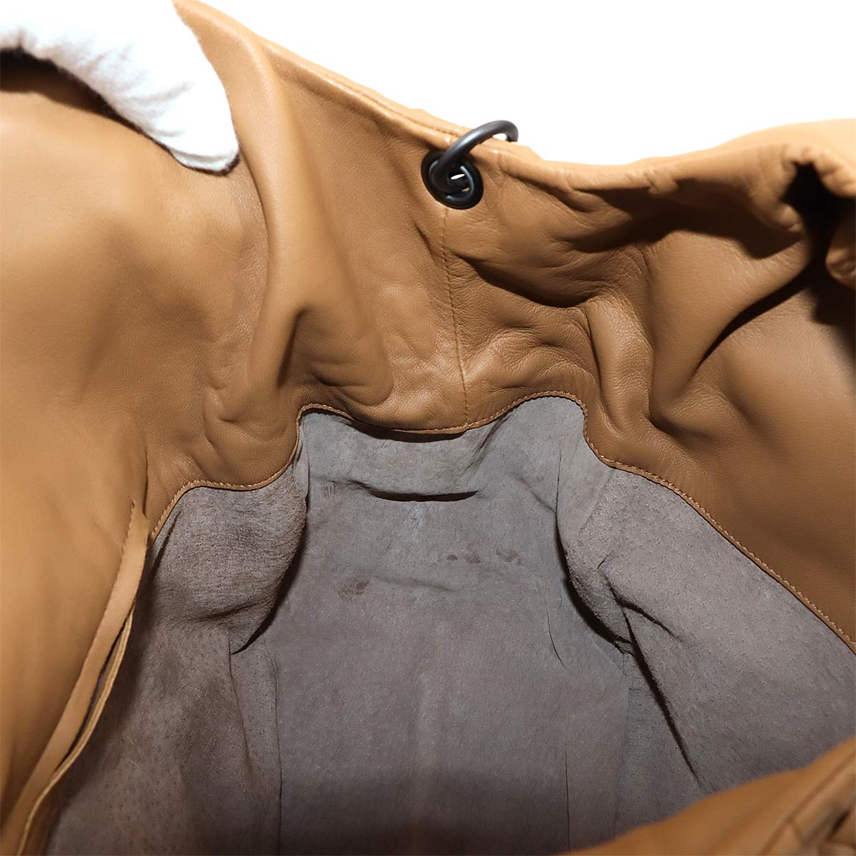 Intrecciato Campana Shoulder Bag Leather Light brown