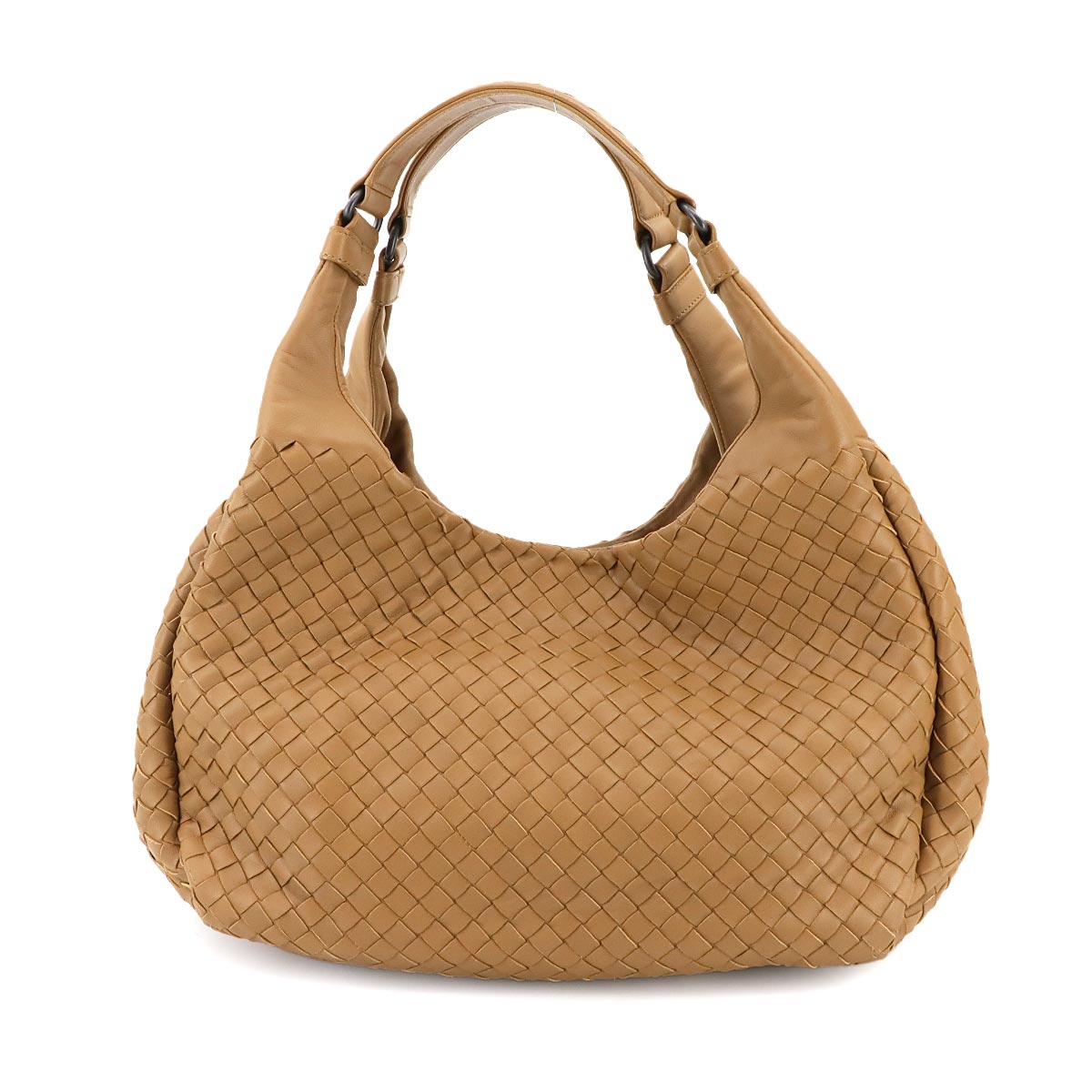 Intrecciato Campana Shoulder Bag Leather Light brown