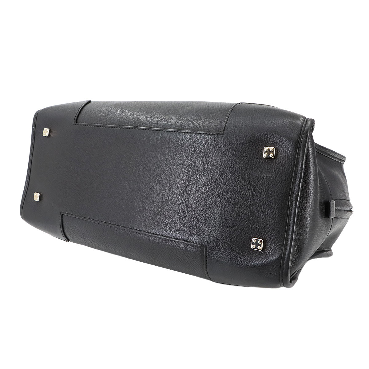 Amazona 36 Hand Bag Leather Black Anagram Purse