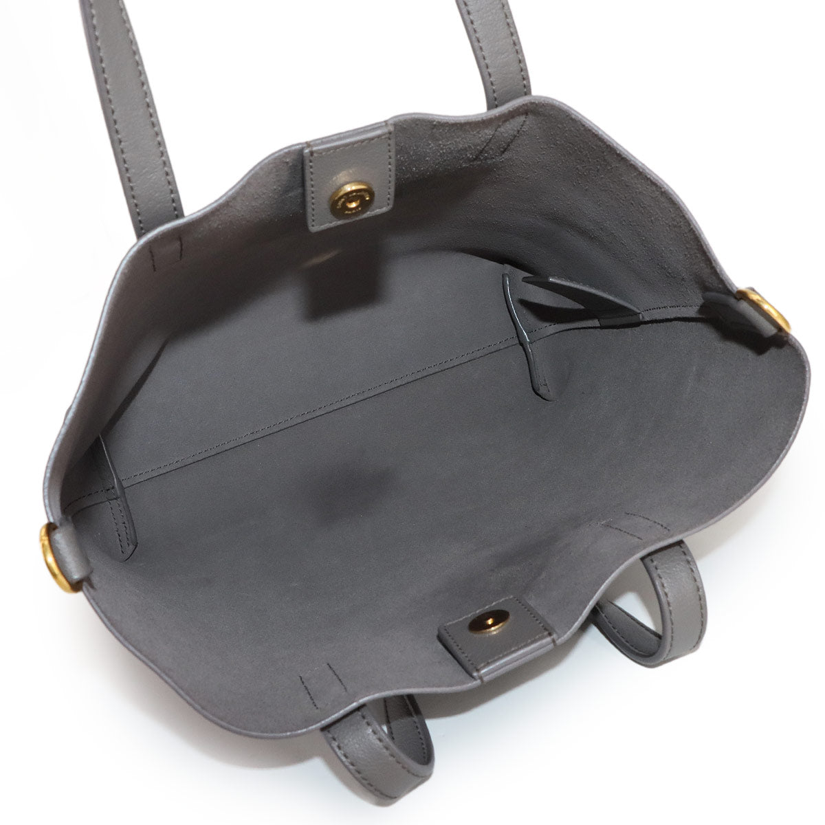 Shopping Toy 2way Tote Shoulder Bag Leather Gray 498612