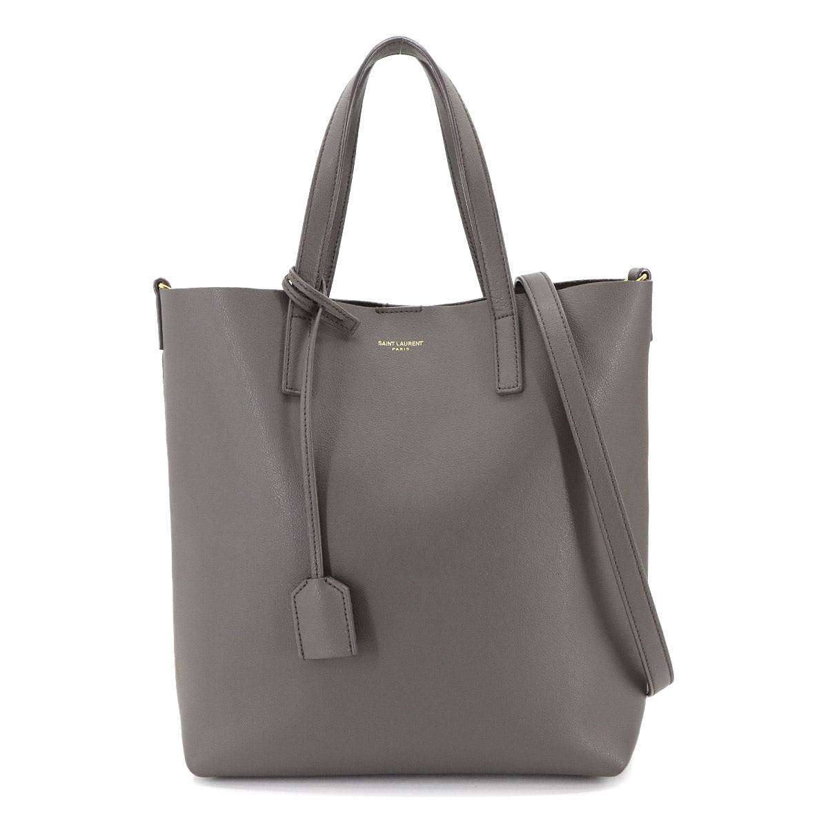 Shopping Toy 2way Tote Shoulder Bag Leather Gray 498612