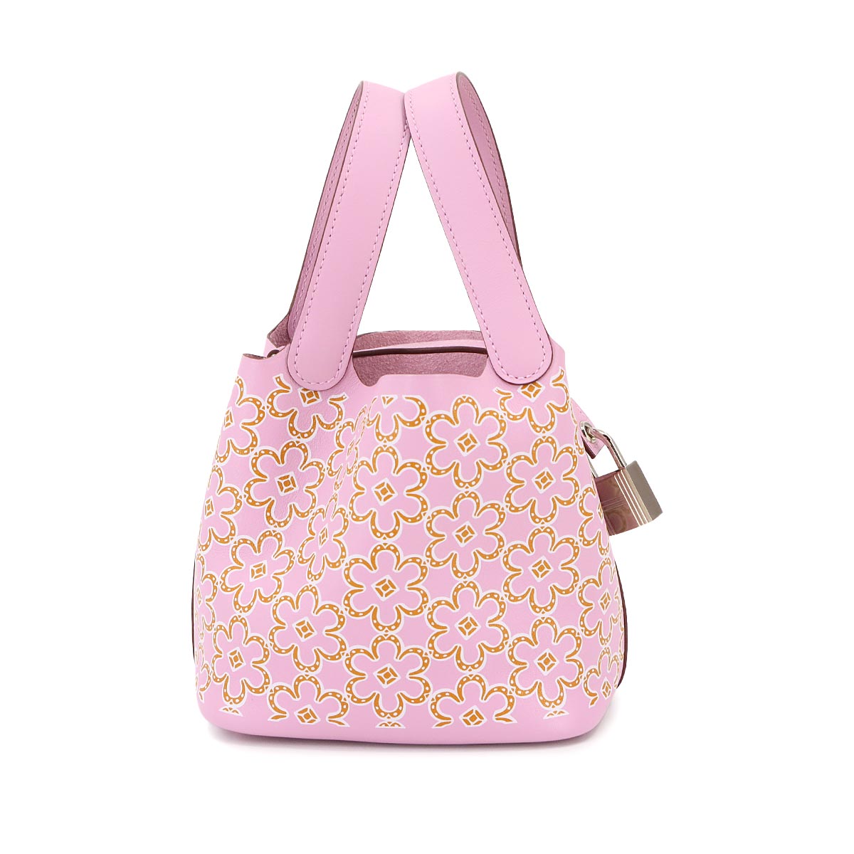 Picotin Lock Micro Lucky Daisy Hand Bag Swift Mauve sylvestre
