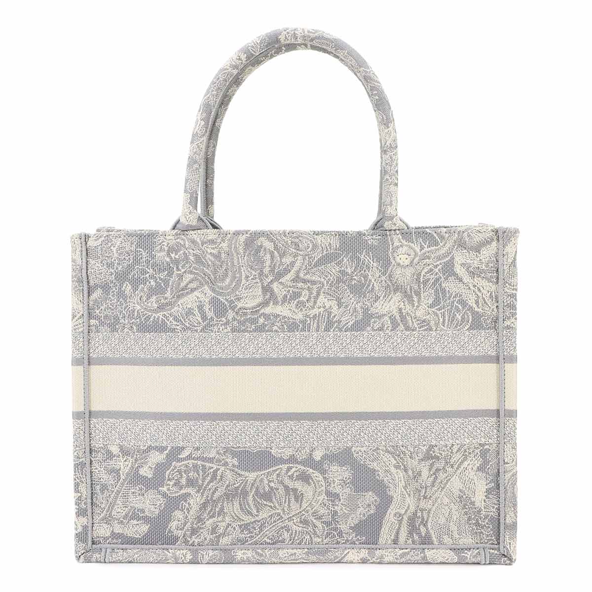 Toile De Jouy Book Tote Medium Bag Canvas Gray M1296ZRGO