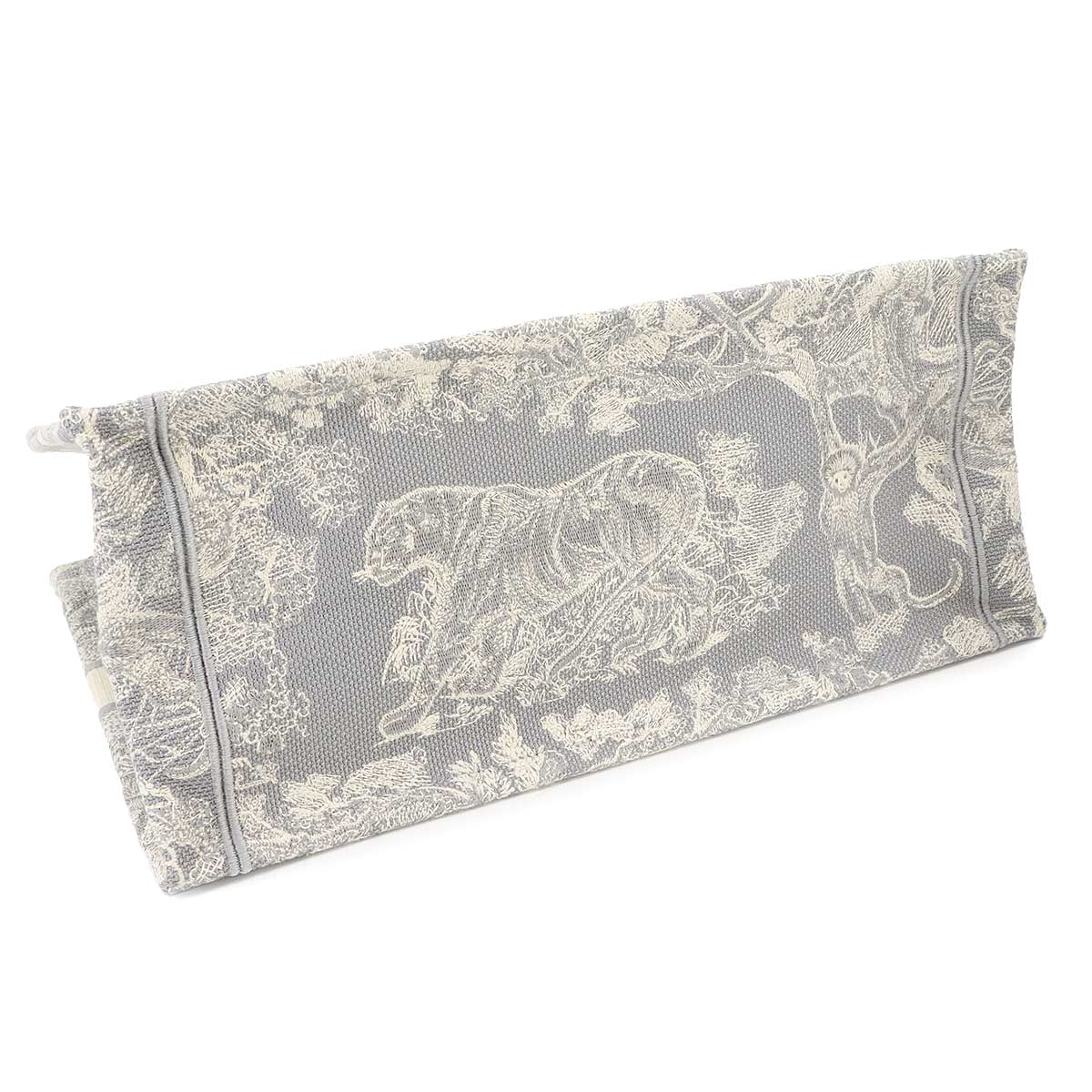 Toile De Jouy Book Tote Medium Bag Canvas Gray M1296ZRGO
