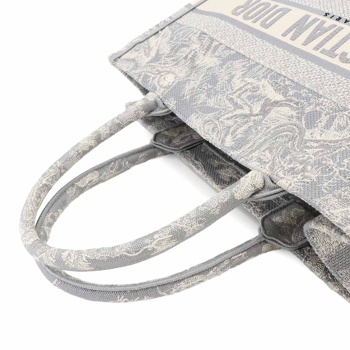 Toile De Jouy Book Tote Medium Bag Canvas Gray M1296ZRGO