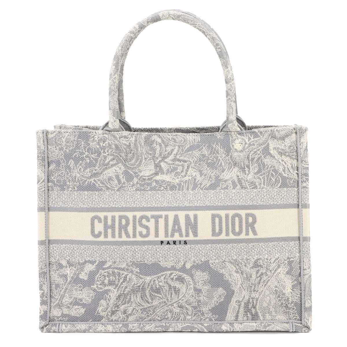 Toile De Jouy Book Tote Medium Bag Canvas Gray M1296ZRGO