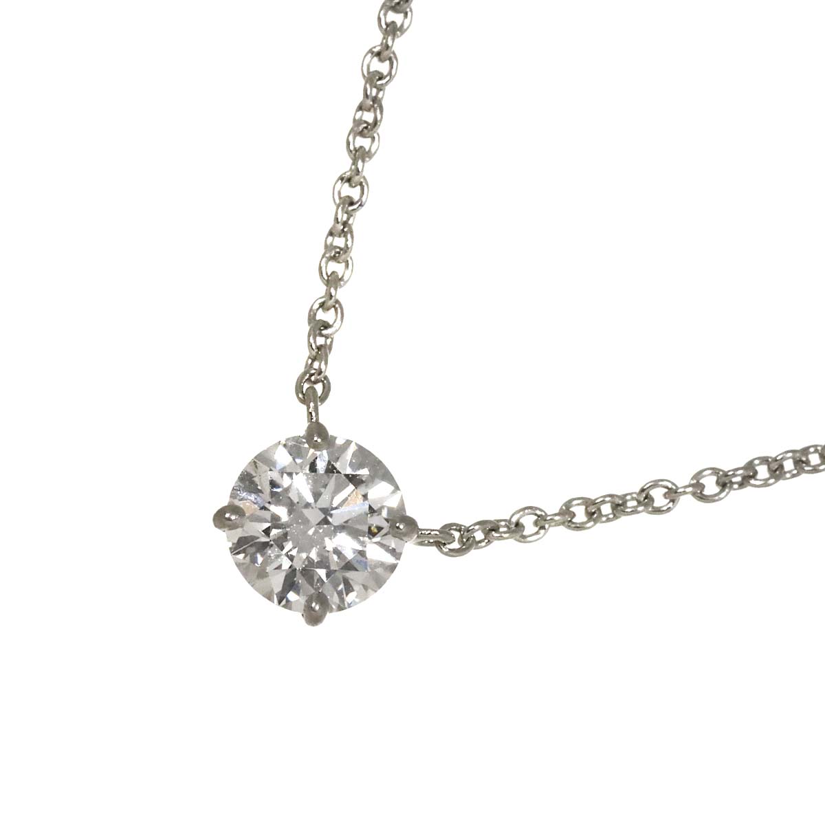 Diamond 0.59ct D/VVS1/3EX Necklace Pt