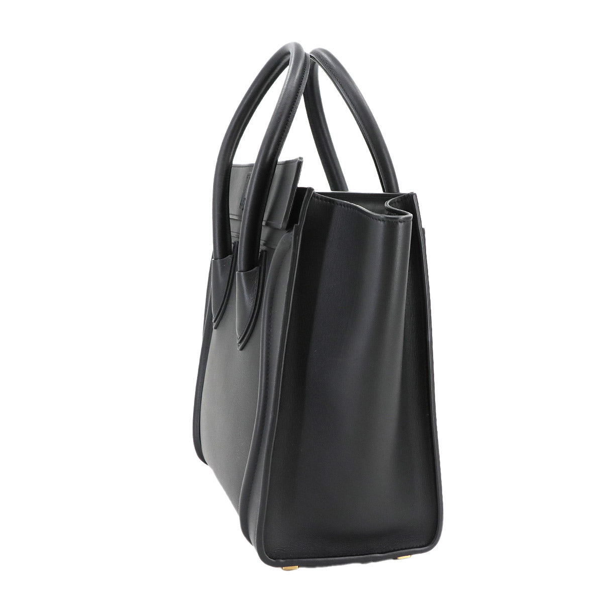 Luggage Micro Shopper Hand Bag Leather Black 189793