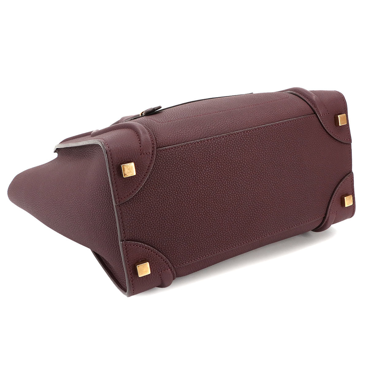 Luggage Micro Shopper Hand Bag Leather Bordeaux 167793 Purse