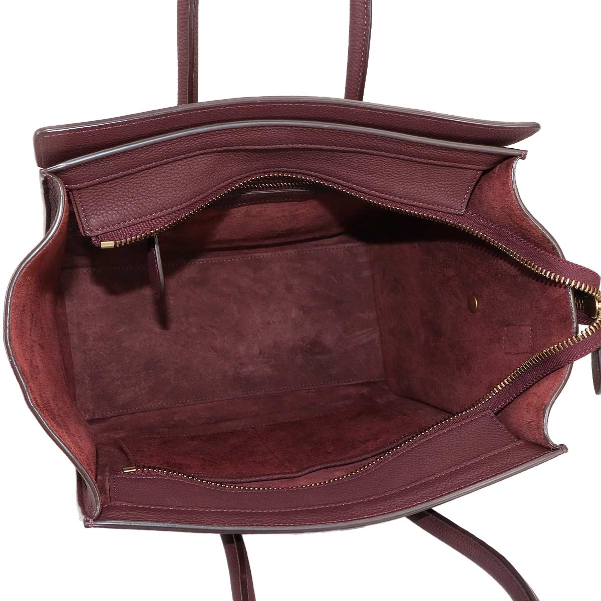Luggage Micro Shopper Hand Bag Leather Bordeaux 167793 Purse
