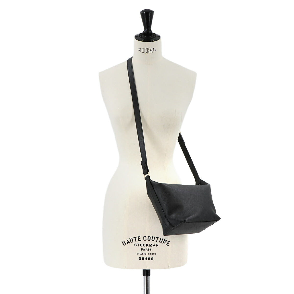 Mochi 2way Hand Shoulder Bag Leather Black Purse