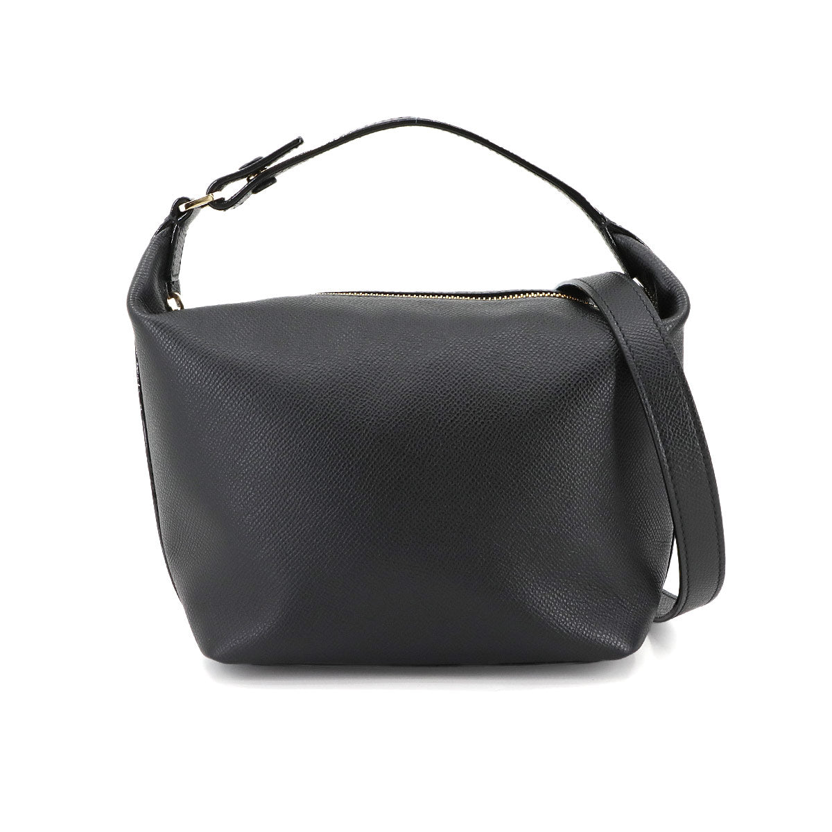 Mochi 2way Hand Shoulder Bag Leather Black Purse