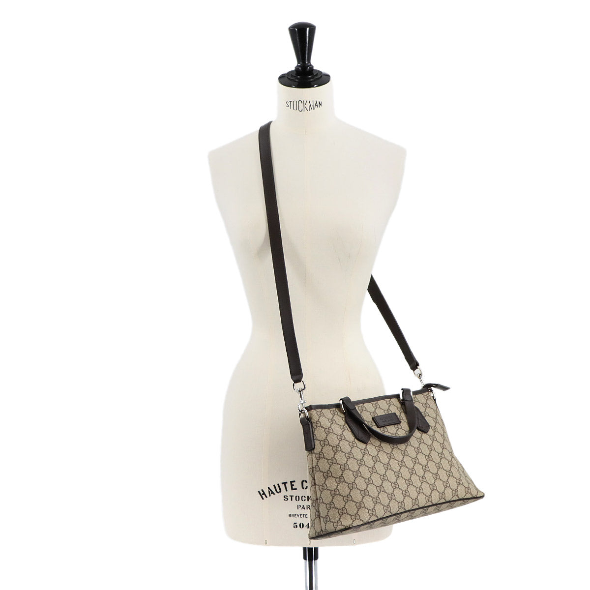 GG Supreme 2way Hand Shoulder Bag Beige Brown 429019 Purse