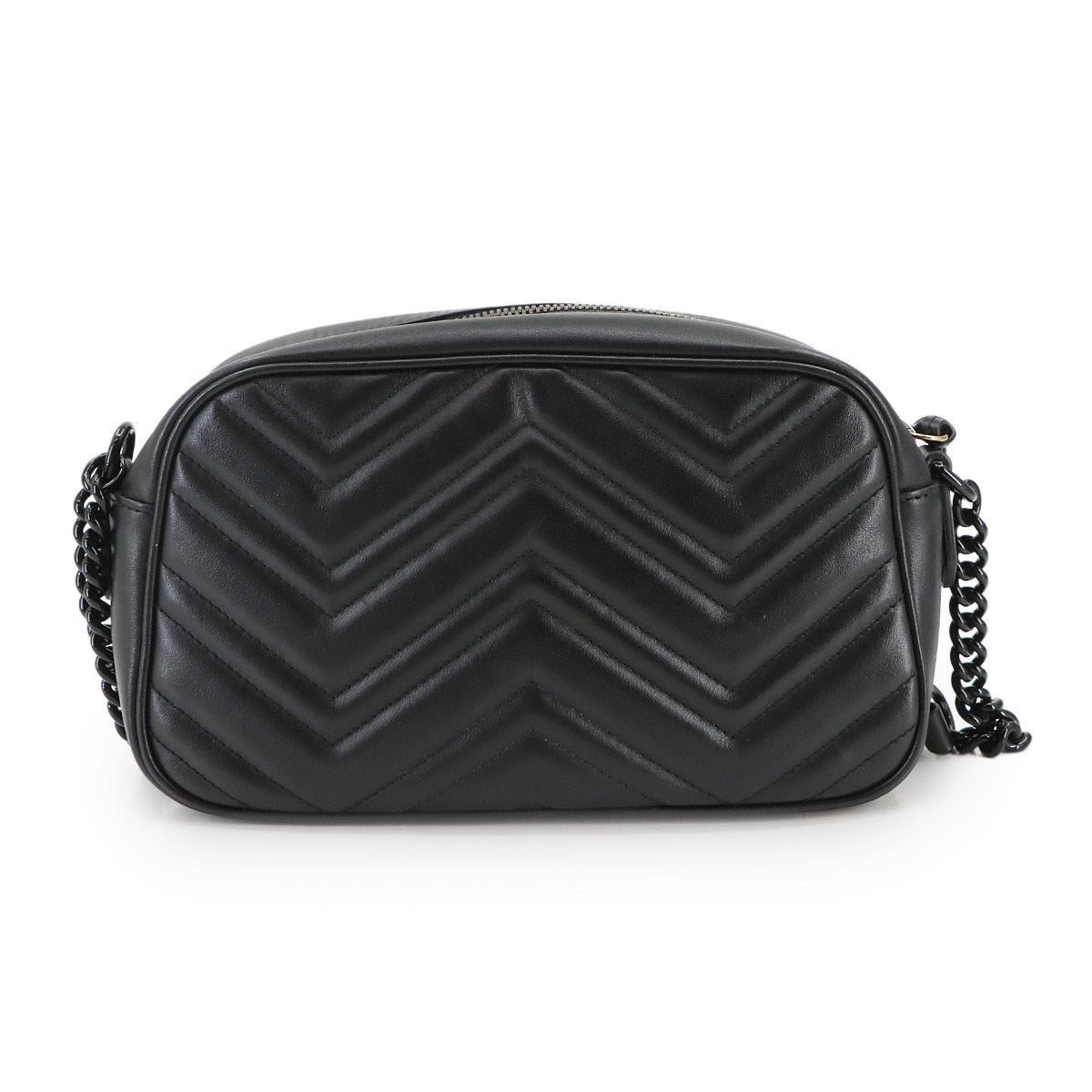 GG Marmont Chain Shoulder Bag Leather Black 447632 Purse