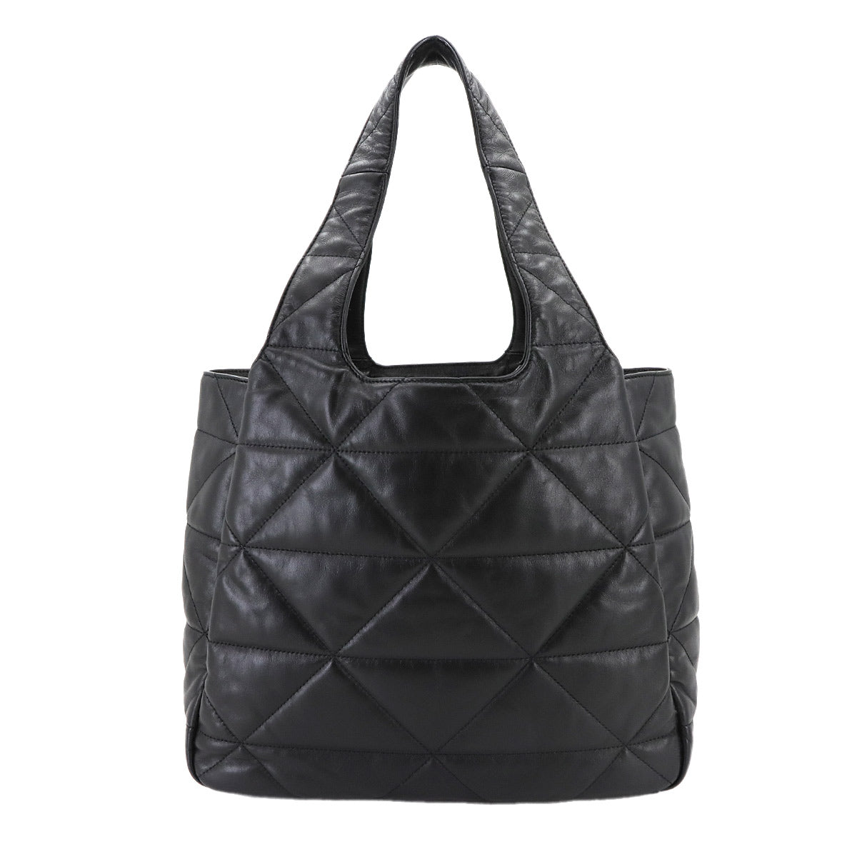 Tote Bag Nappa Leather Black 1BG450 Logo Purse