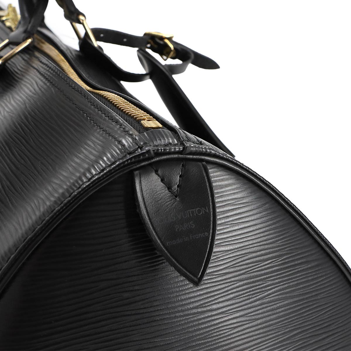 Epi Keepall 45 Boston Bag Leather Noir M59152 Purse