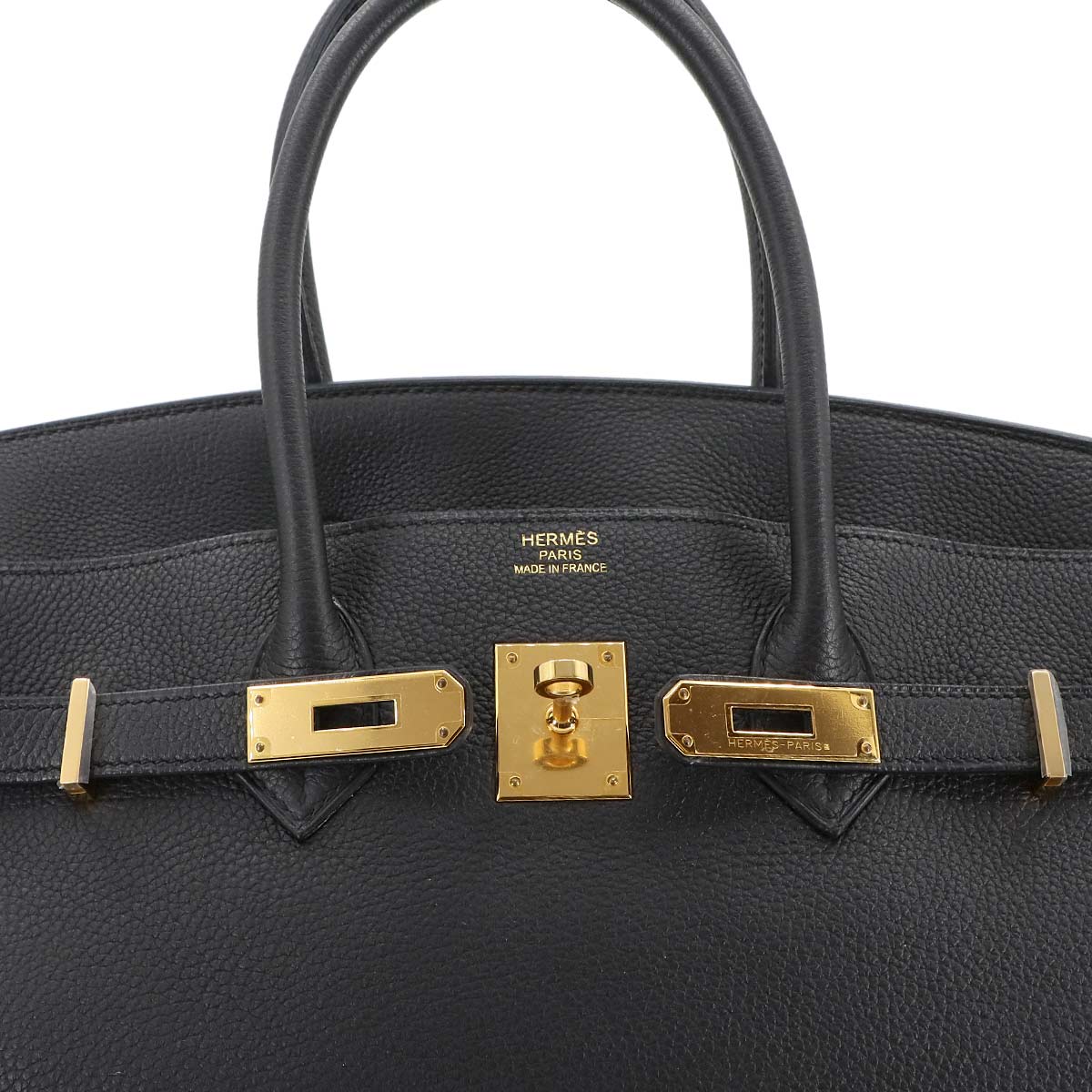 Birkin 35 Hand Bag Togo Leather Black Purse