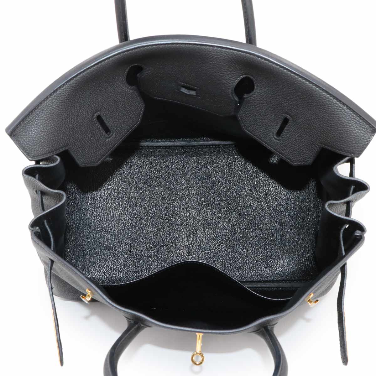 Birkin 35 Hand Bag Togo Leather Black Purse