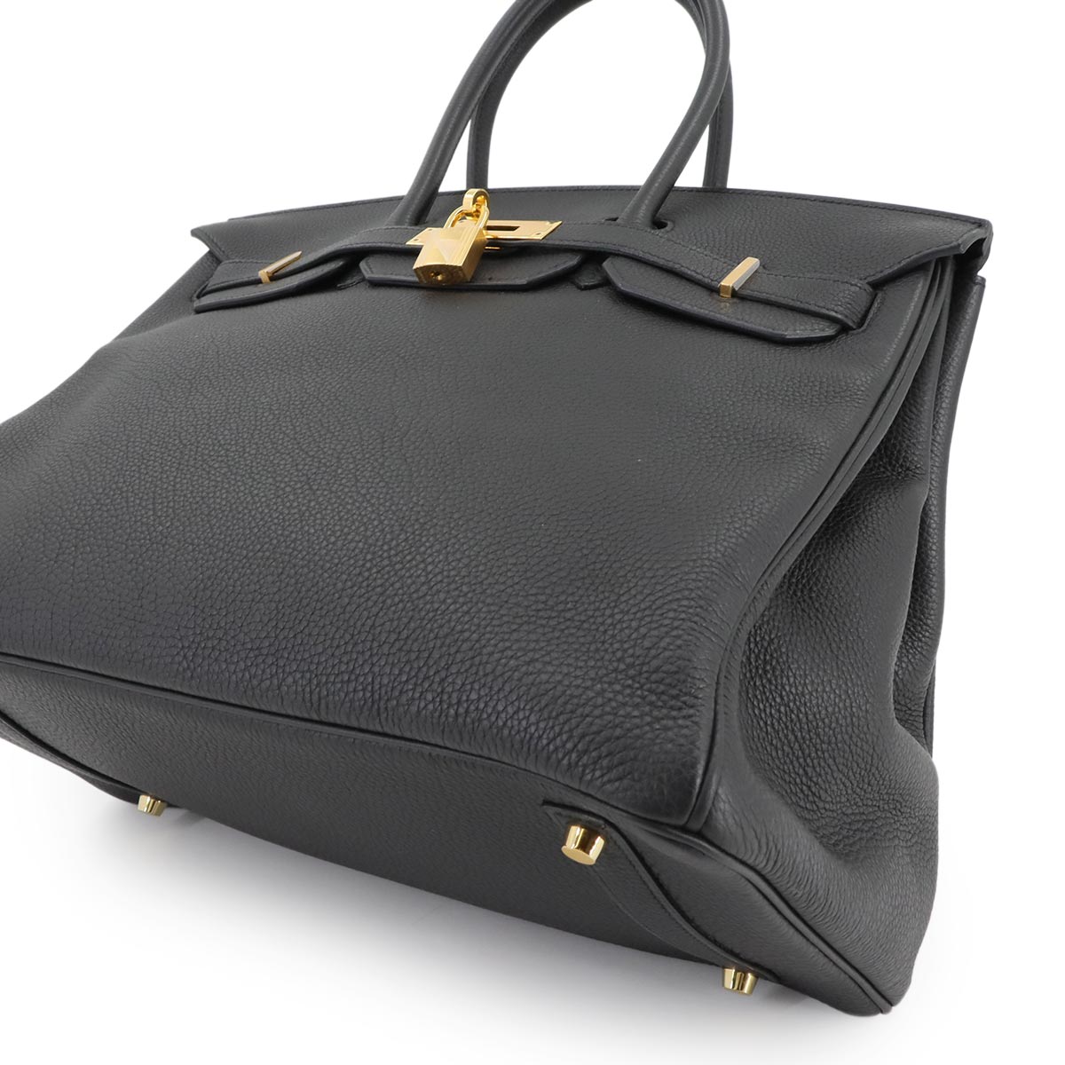 Birkin 35 Hand Bag Togo Leather Black Purse