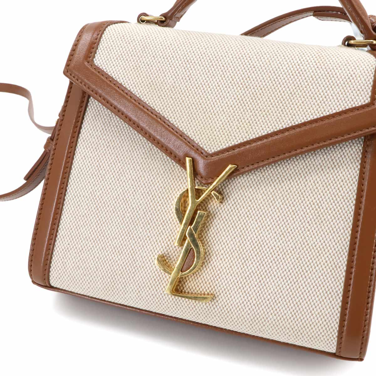 Cassandra Top handle Mini Hand Shoulder Bag Beige