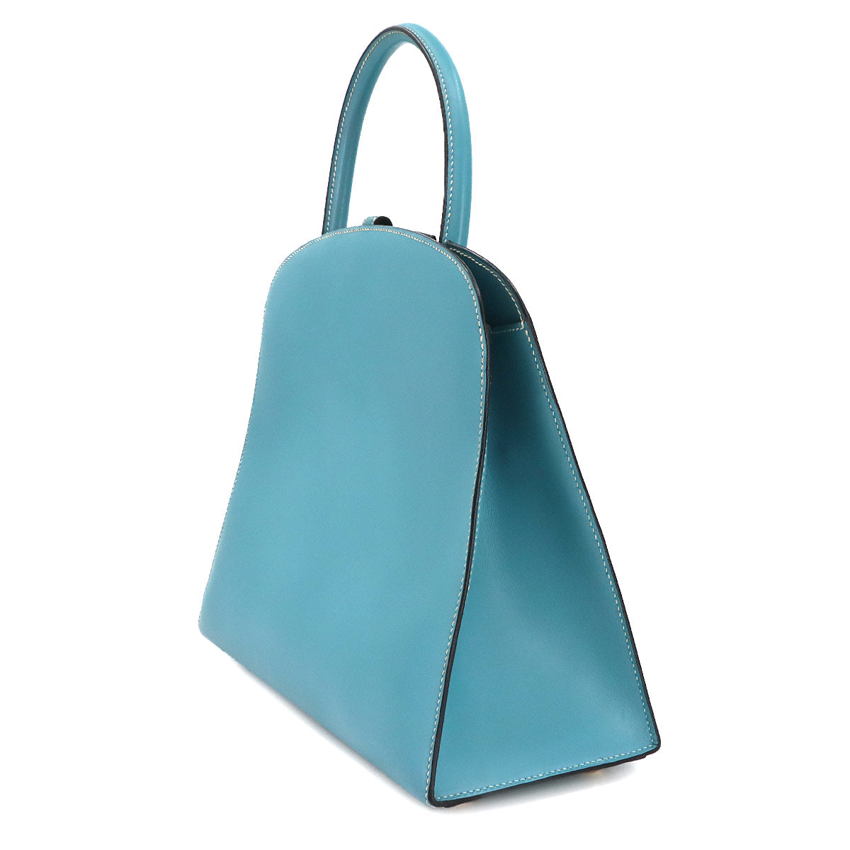 Dalvy MM 30 Hand Bag Box calf Bleu Jean Purse