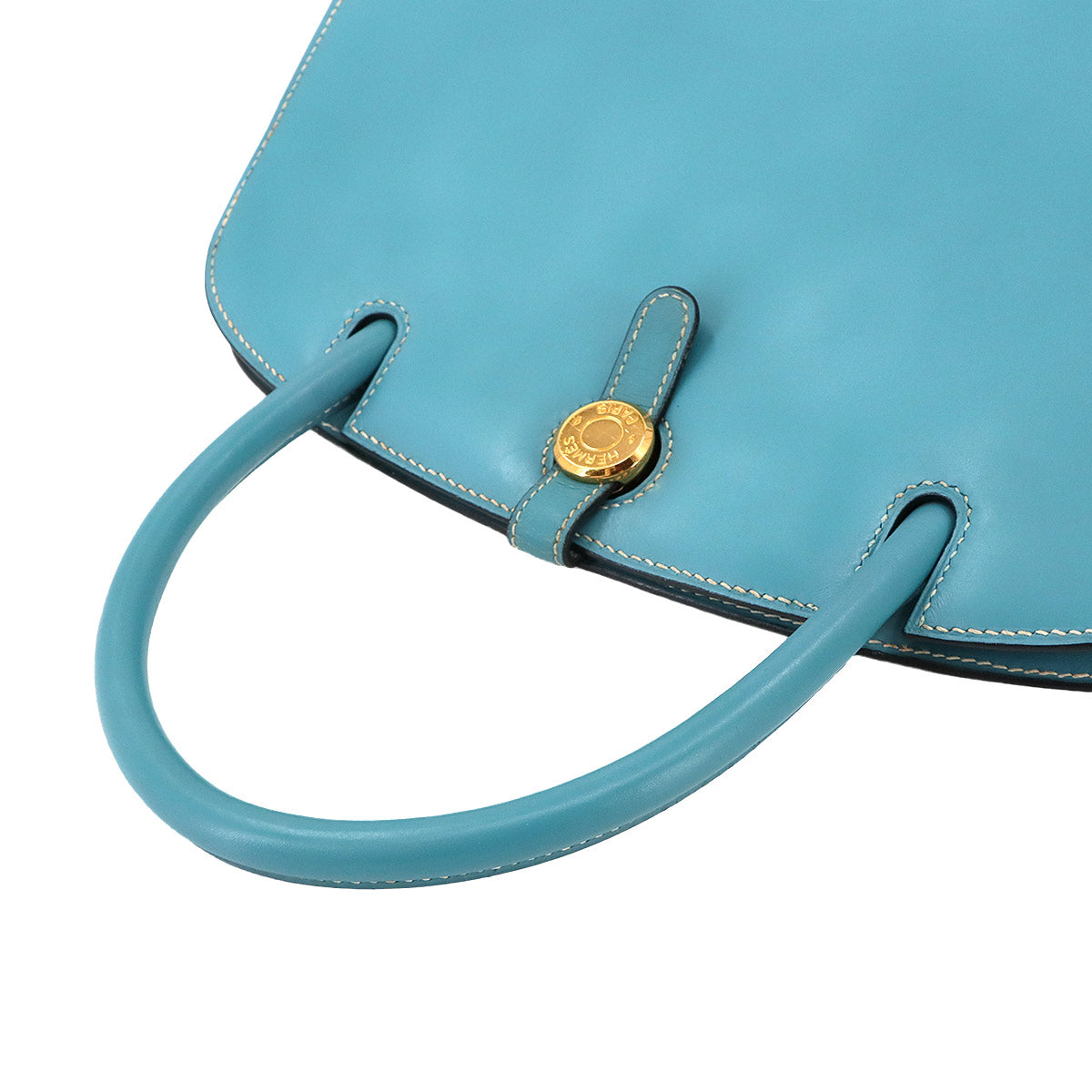 Dalvy MM 30 Hand Bag Box calf Bleu Jean Purse