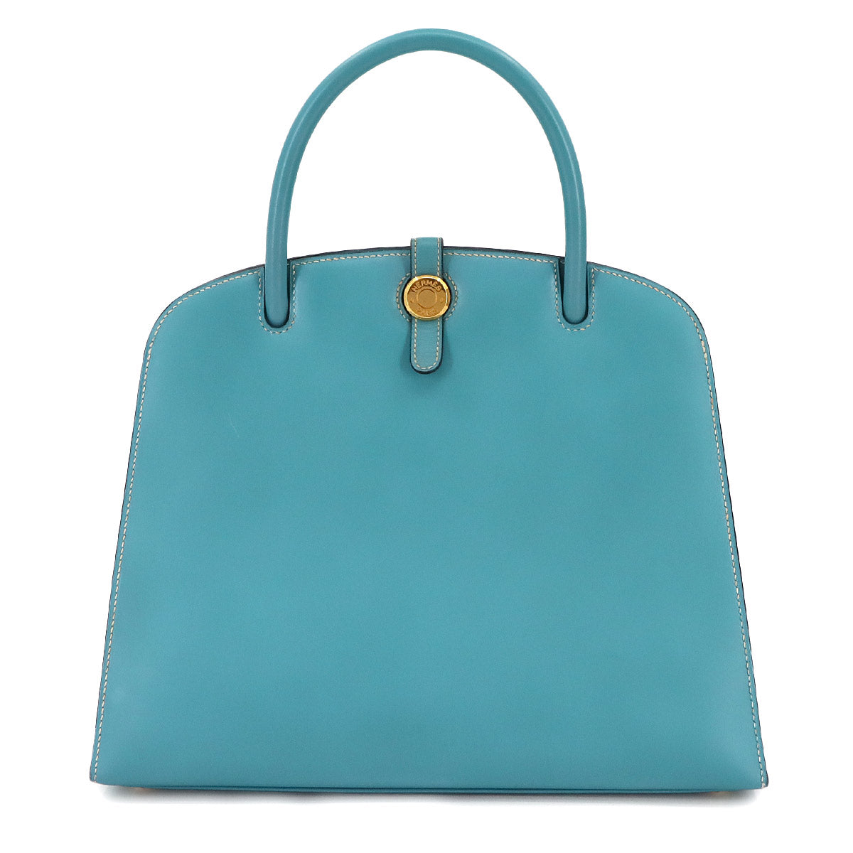 Dalvy MM 30 Hand Bag Box calf Bleu Jean Purse