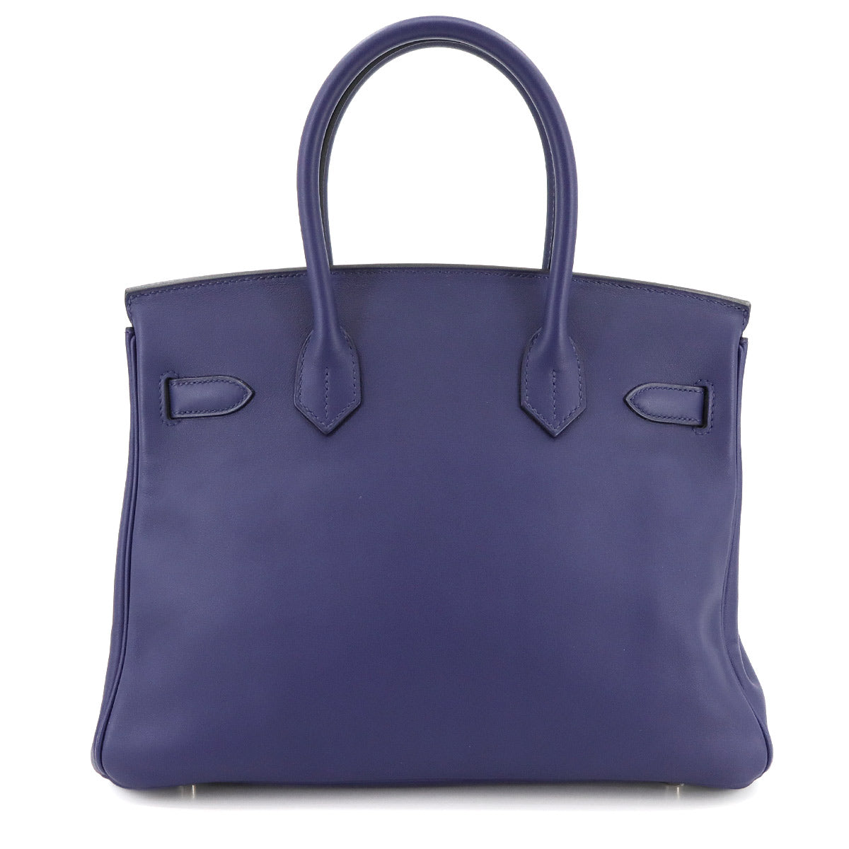 Birkin 30 Tressage De Cuir Swift Epsom Hand Bag Blue encre