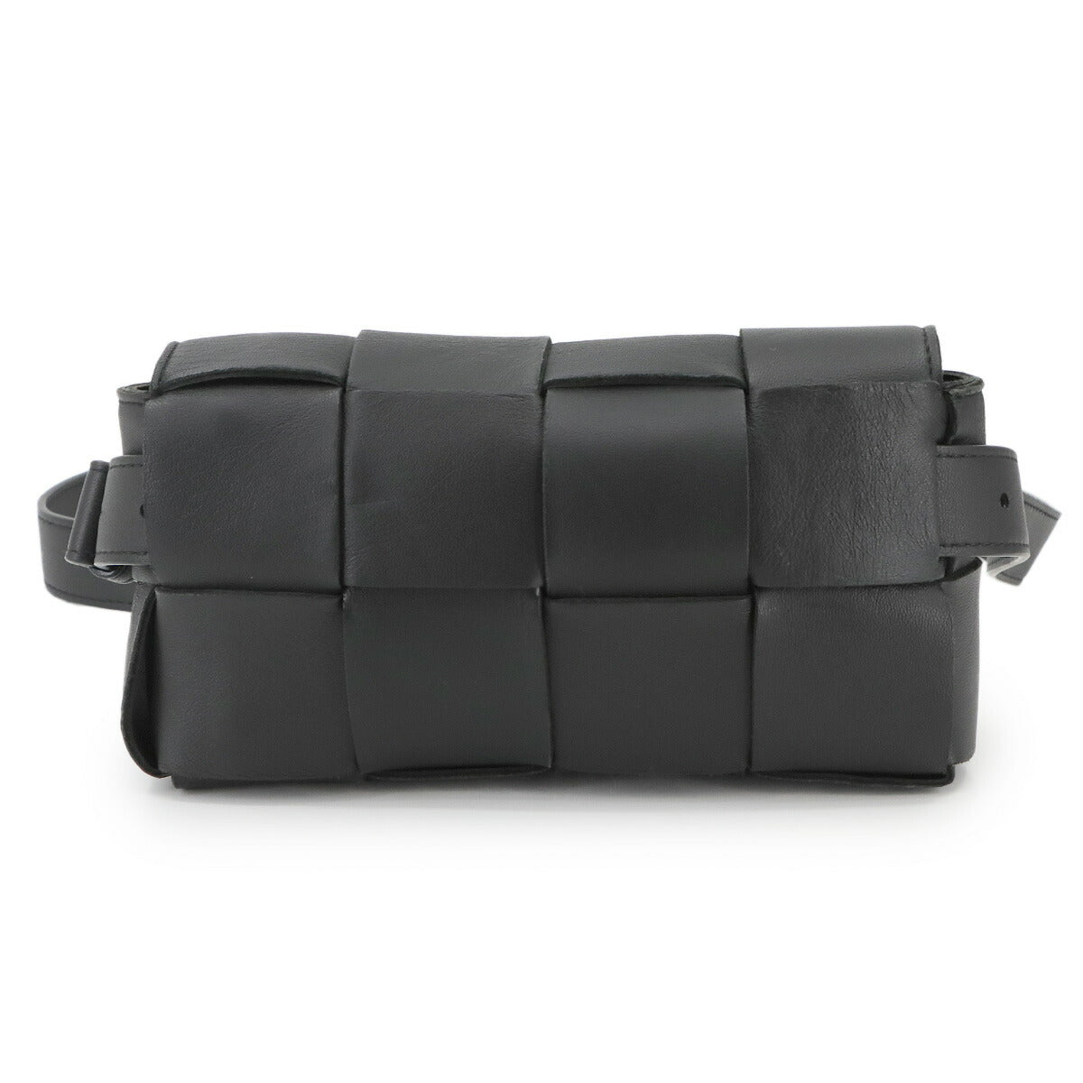Intrecciato Cassette Belt Bag Leather Black 668572