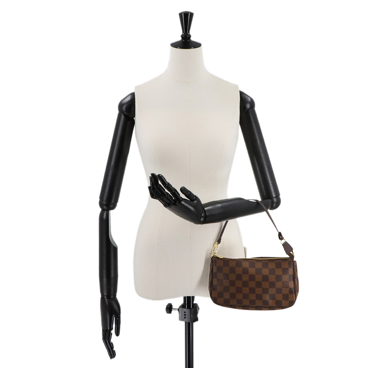 Damier Pochette Accessoires Hand bag Ebene N51985