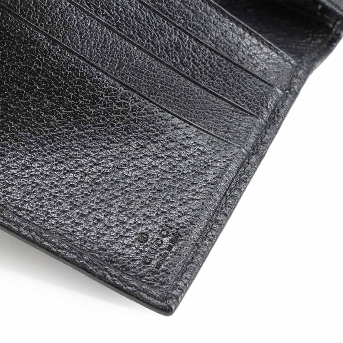 Abbey GG Canvas Long Wallet Leather Black 141412 Purse