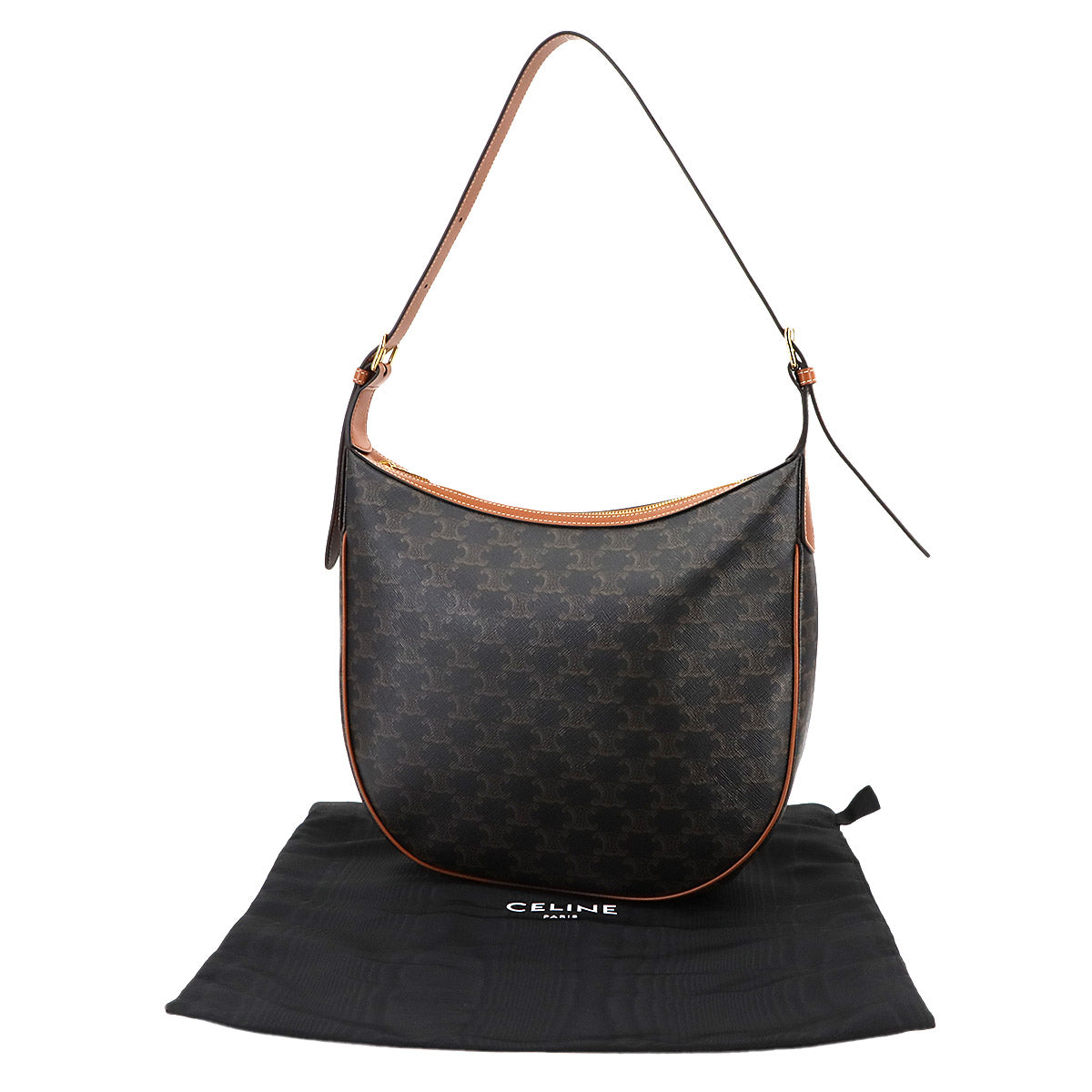 Triomphe Heloise Shoulder Bag Leather Tan 114712 Purse