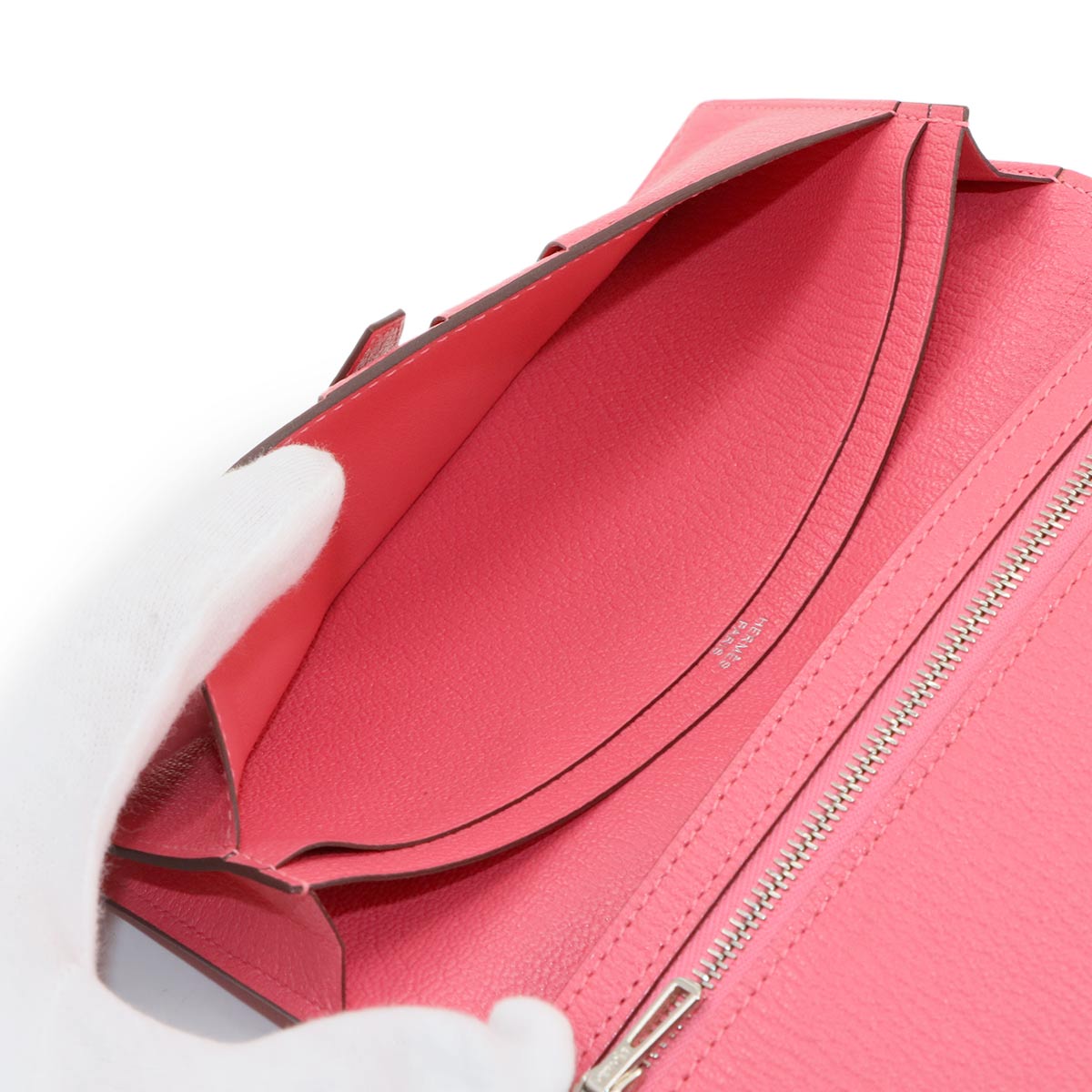 Bearn Souffle Long Wallet Chevre Rose Azalee Purse