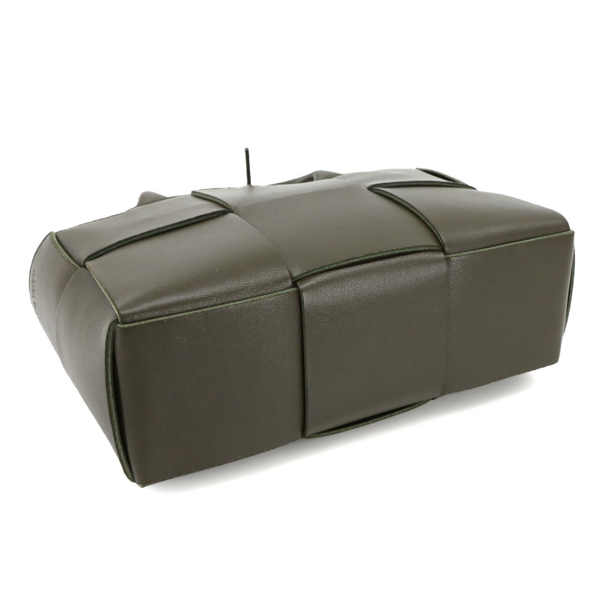 Intrecciato Mini Arco Hand Shoulder Bag Leather Khaki