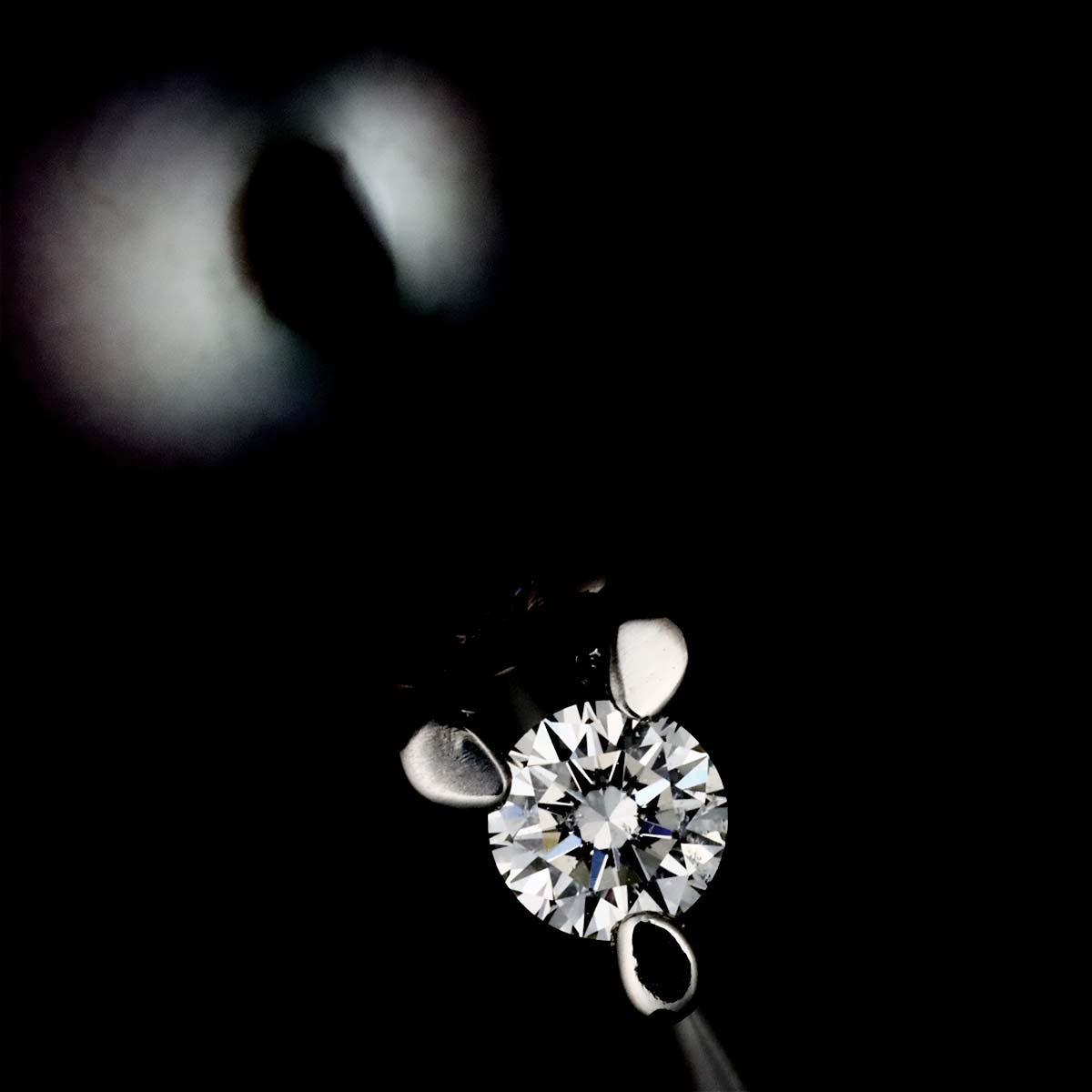 Black South Sea pearl 12.5mm Diamond 0.25ct Ring Pt 7.5(US)