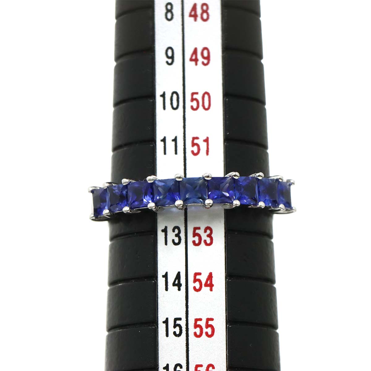 Sapphire 1.10ct Ring 18K K18 WG White Gold size6(US)