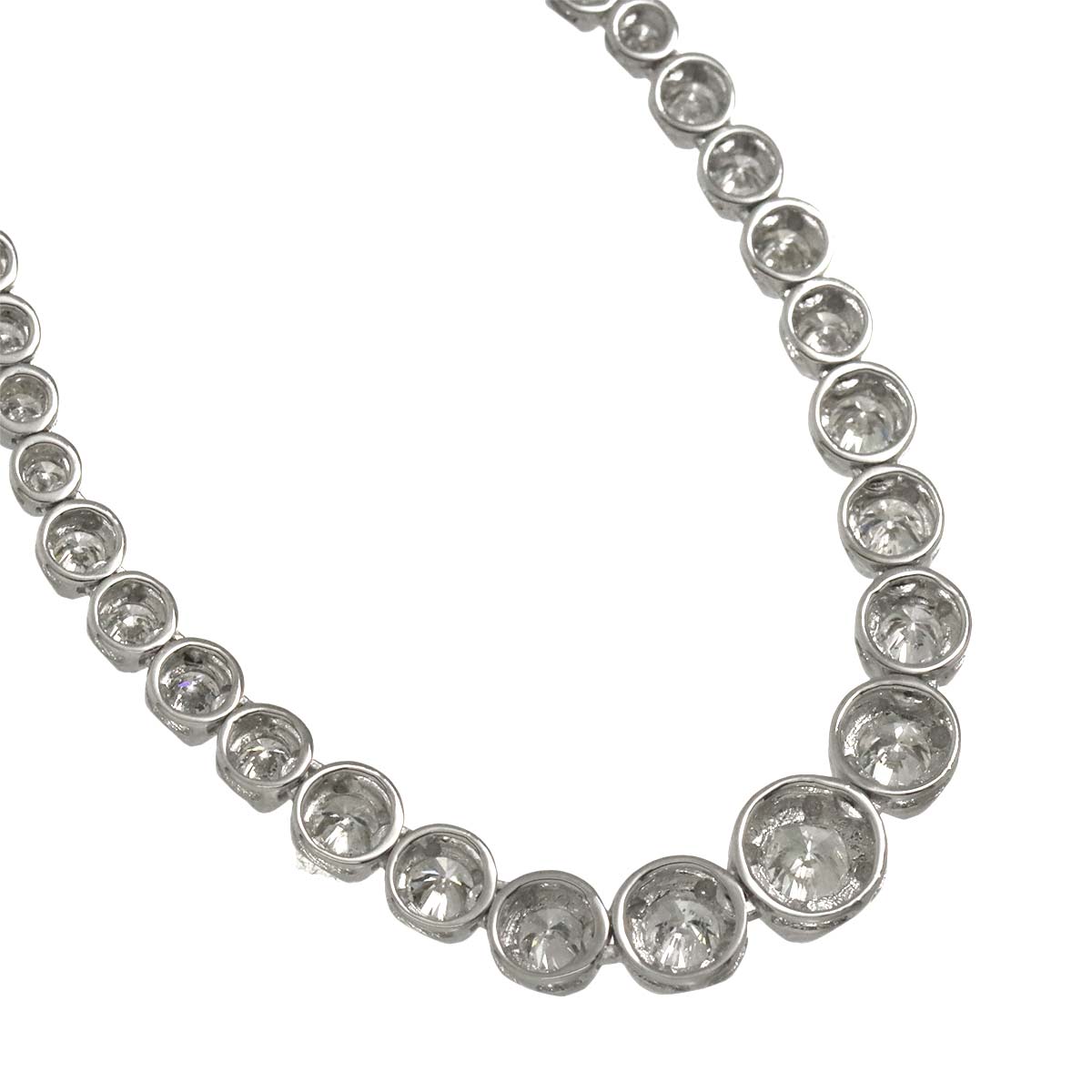 Diamond 7.36ct Necklace 18K WG White Gold 750