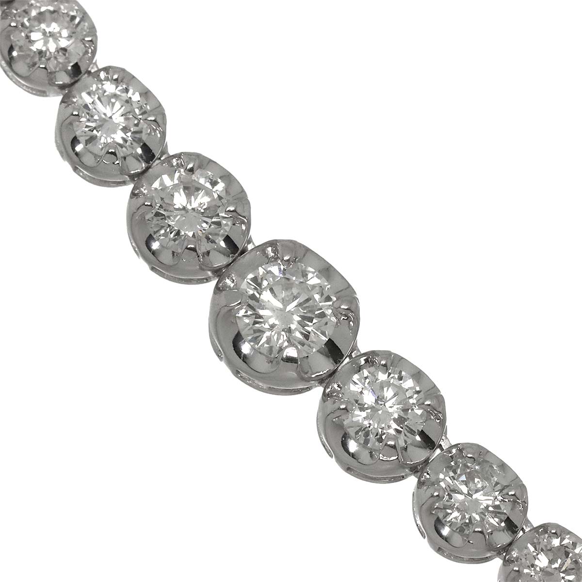 Diamond 7.36ct Necklace 18K WG White Gold 750