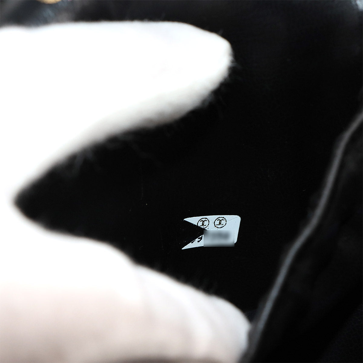 Vanity Hand Bag Caviar Skin Leather Black A01998 Vintage Purse