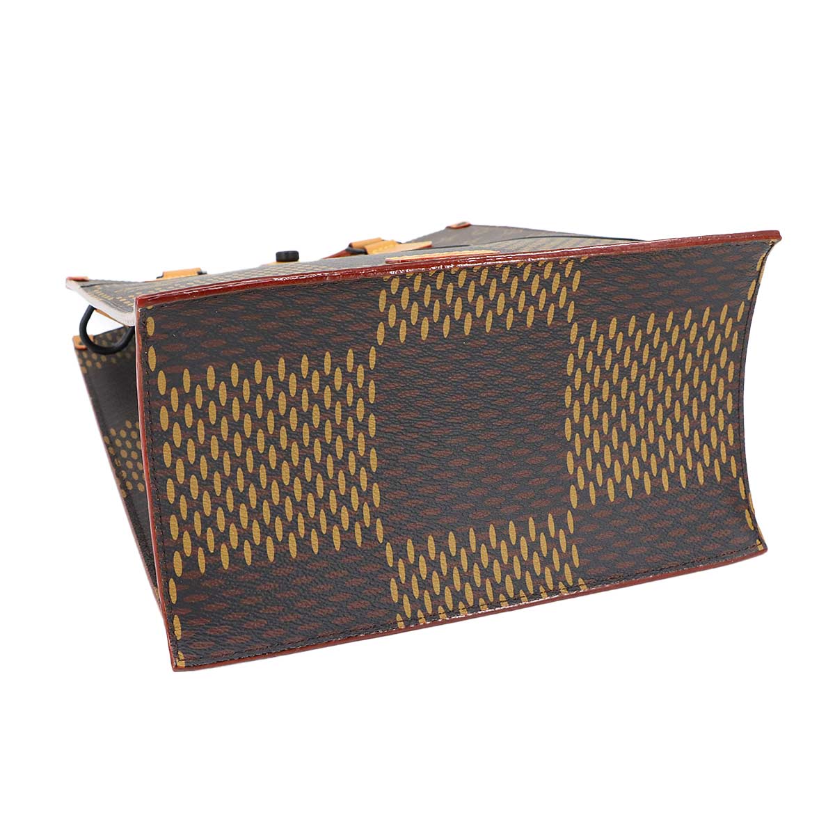 Giant Damier Mini Tote Shoulder Bag Ebene NIGO N40355