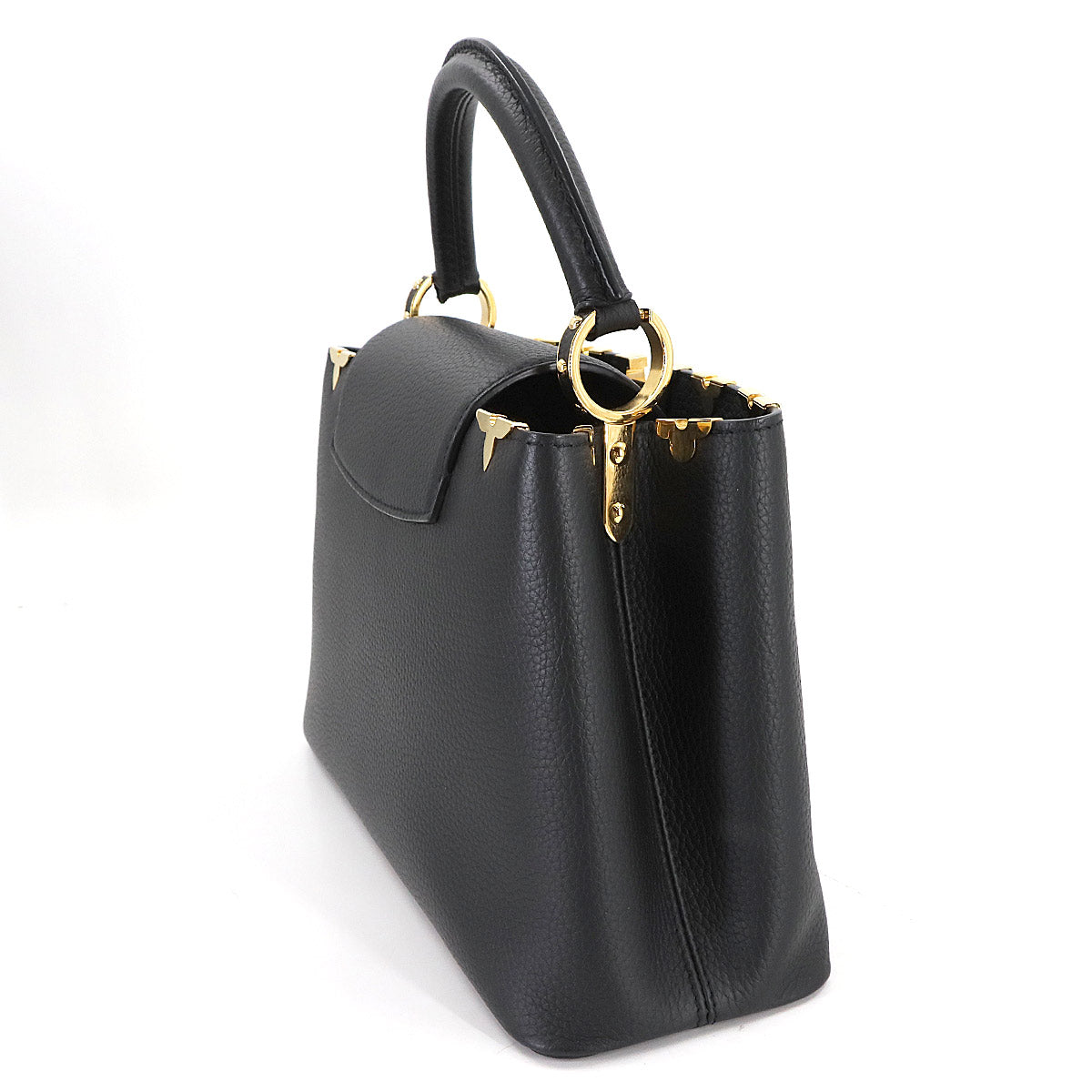 Capucines MM 2way Hand Shoulder Bag Leather Black M54663