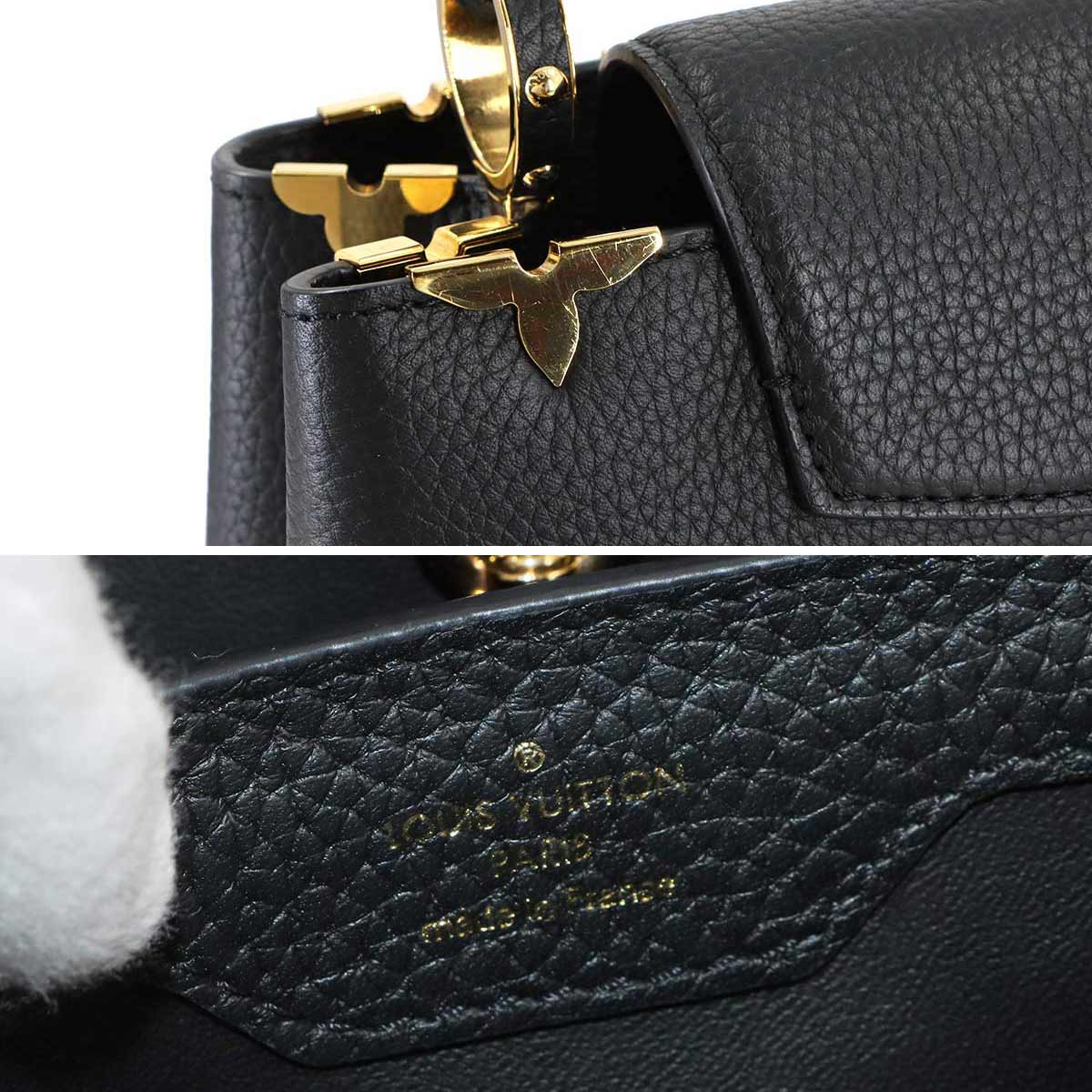 Capucines MM 2way Hand Shoulder Bag Leather Black M54663